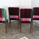 1950s mid-century velvet dining room chairs
