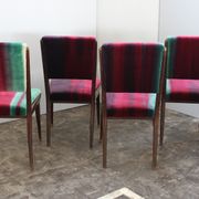 1950s mid-century velvet dining room chairs