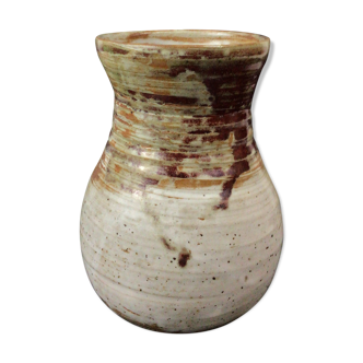 Sandstone vase signed Pierre Lion (1915-1978), Puisaye