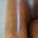 Characterful sheepskin leather club armchair with a luxurious, rustic appearance