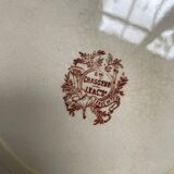 Flat plates iron earth hunting scene vieillard