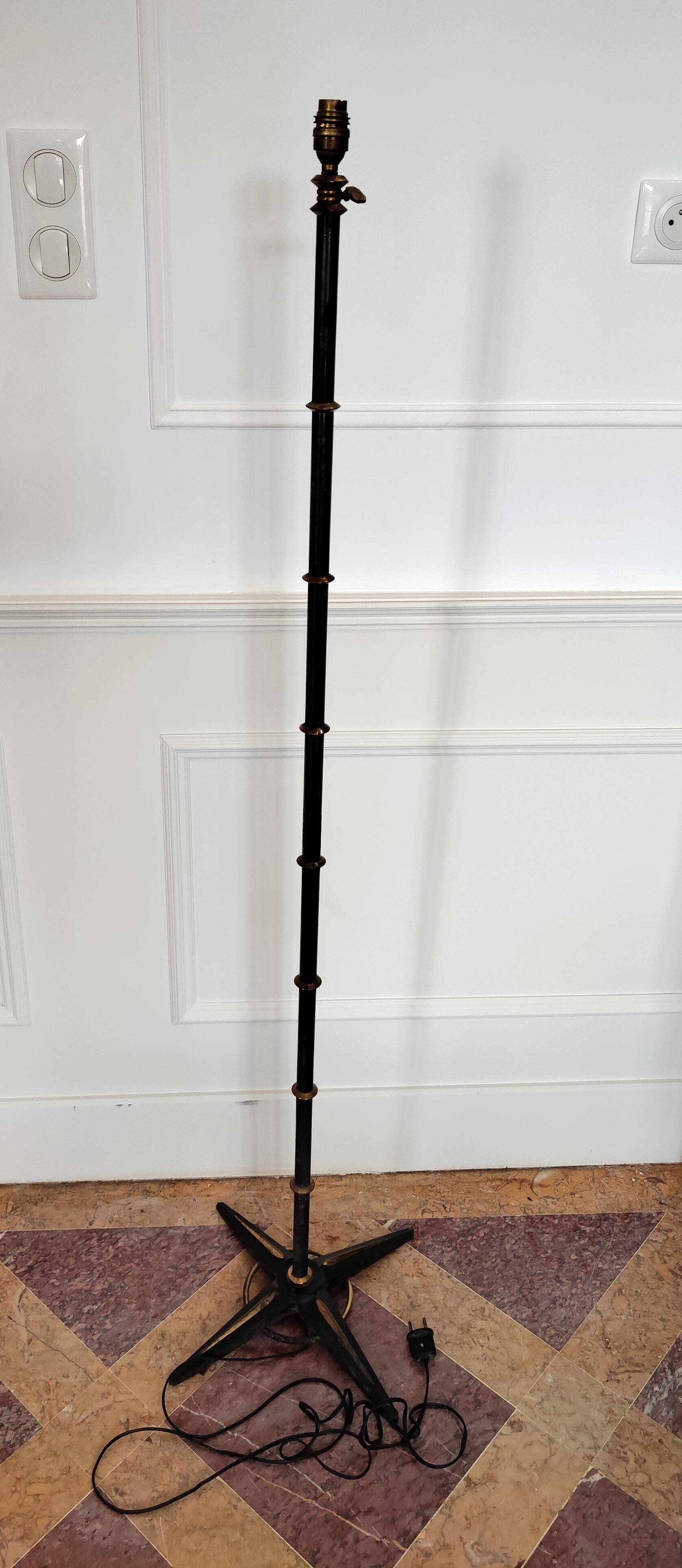 Adjustable floor lamp by Gilles Sermadiras, France, 1950s