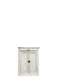 Petit buffet parisien patine blanche (rénové)