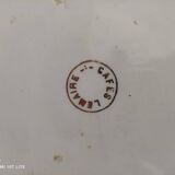 Soup tureen in water green with golden frieze, Cafés Lemaire.