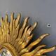 Large sunburst mirror, witch's eye shape, 50cm diameter, convex, vintage 1960s