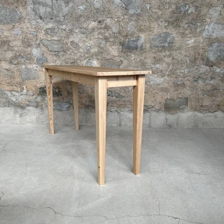 Superbe console fine, table d'appoint en bois Design Vintage pieds fuseaux décoration rare
