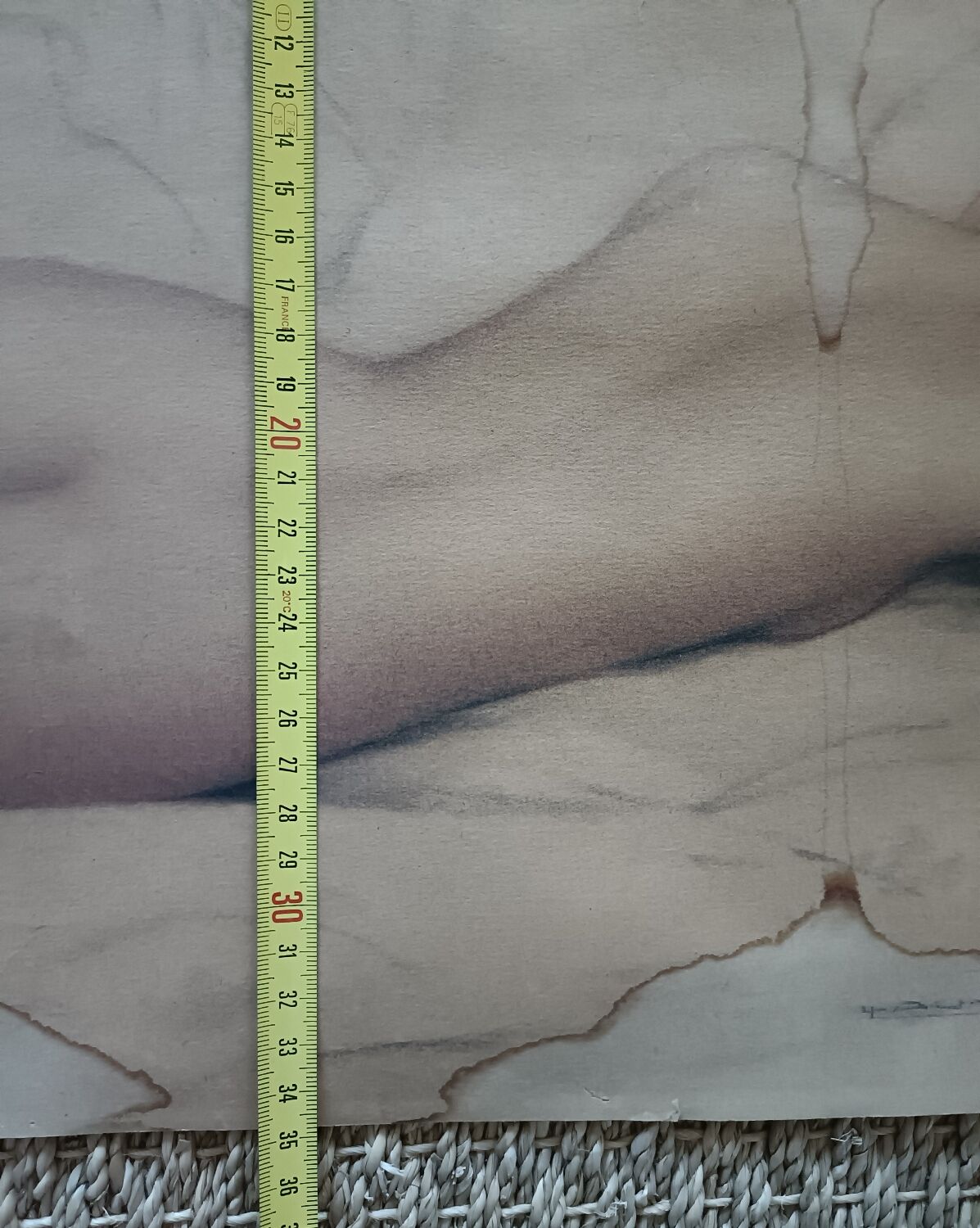 Lithograph woman, nude