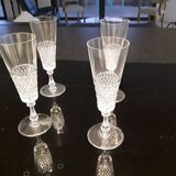 4 flûtes à champagne baccarat années 70