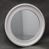 Miroir rond en aluminium, Italie années 1970