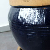 Planter in glazed terracotta, handmade, XXth.