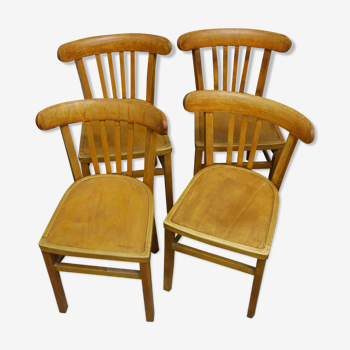 4 chaises bistrot vintage estampillé