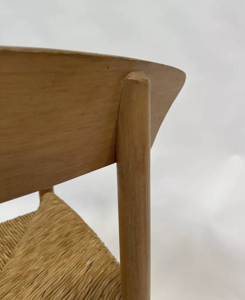 Vintage chair danish design papercord 60s dining chair