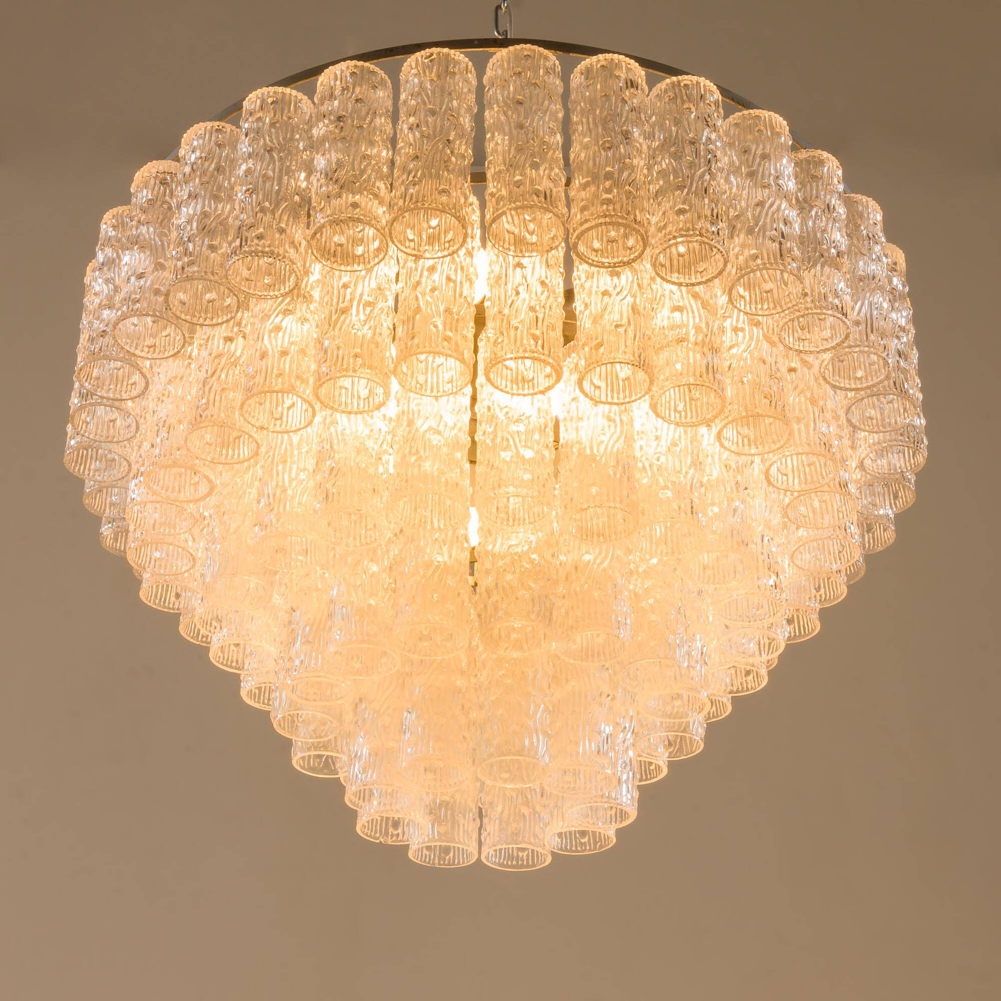 Italian Murano glass chandelier attributed to Venini, 1970s