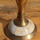 Brass and mother-of-pearl candle holder