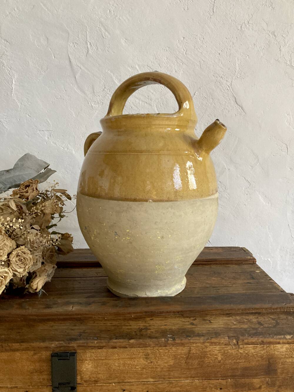 Large glazed stoneware jug/pitcher