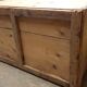 Old curved travel trunk, in pine, stripped 98x60x65