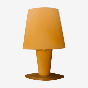 Lamp by Daniel Puppa model in yellow sandblasted opaline glass 2850