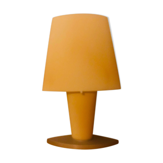 Lamp by Daniel Puppa model in yellow sandblasted opaline glass 2850