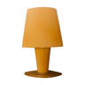 Lampe de Daniel Puppa modèle en verre opaline jaune sablé 2850