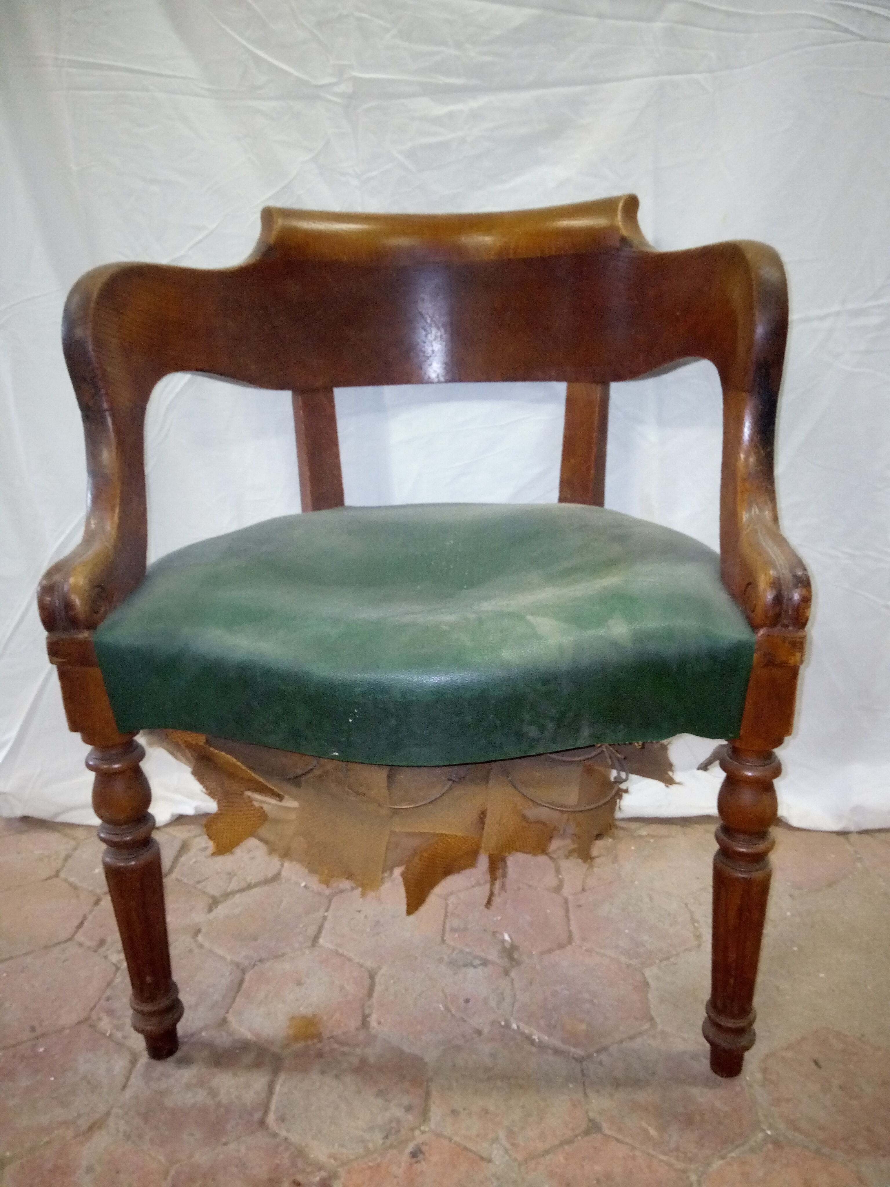 Louis Philippe oak office chair at the end of the 19th century