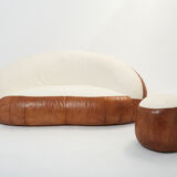 Rare set of sofas croissant 1970