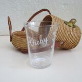 Curist glass - Vichy- and its straw basket