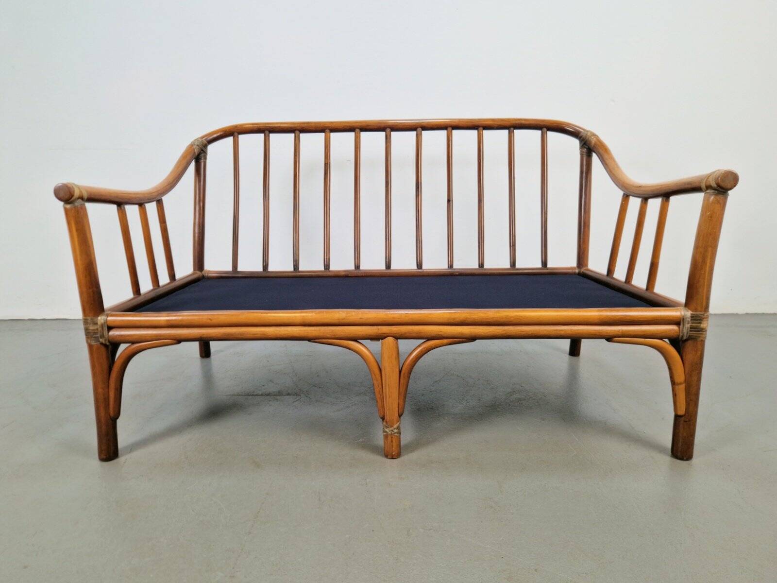 Organic Modern Bamboo and Rattan Loveseat from McGuire, 1970s