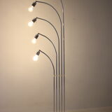 1970s Chrome and Marble Floor Lamp , Italy