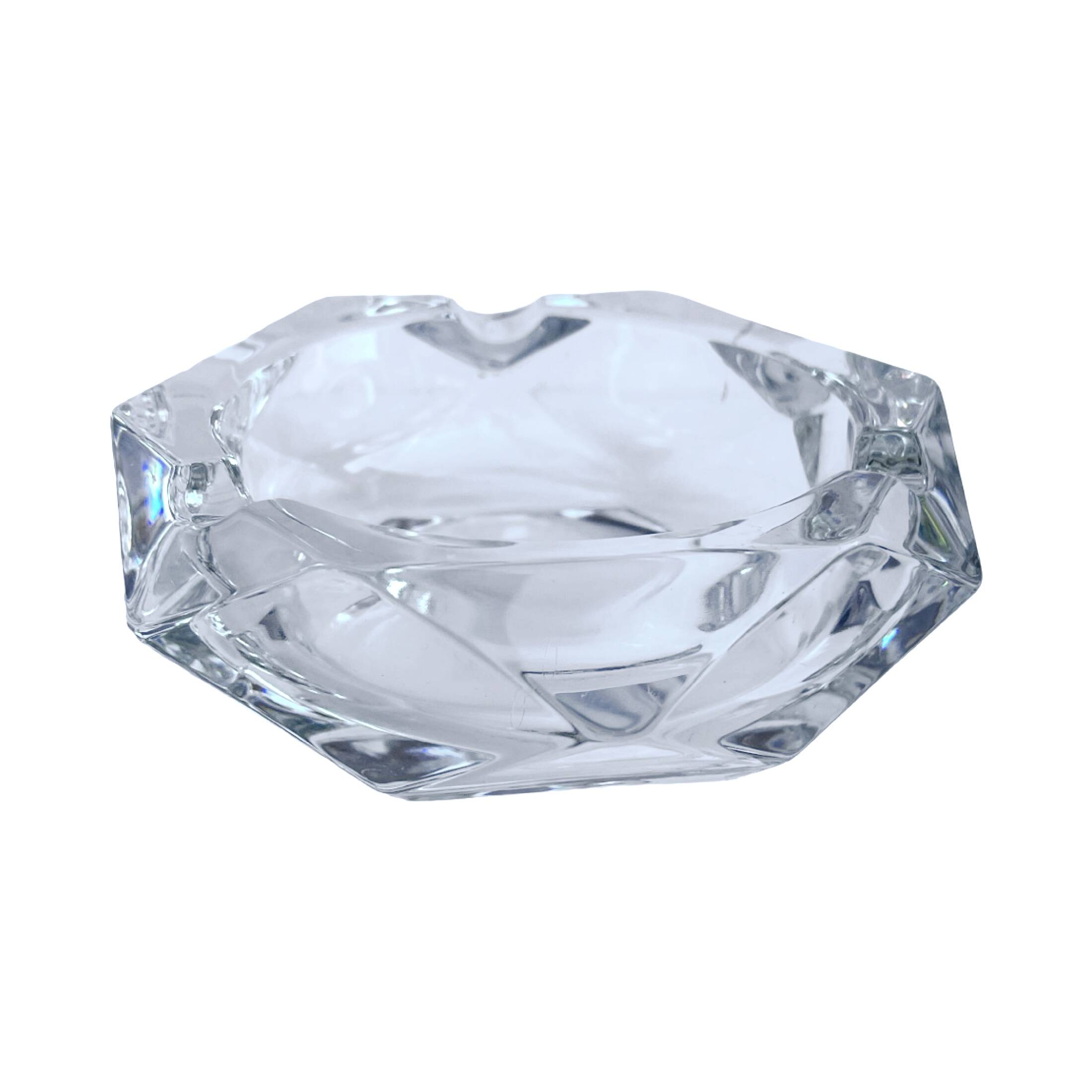 Glass ashtray Bohemia, Czechoslovakia, 1970s