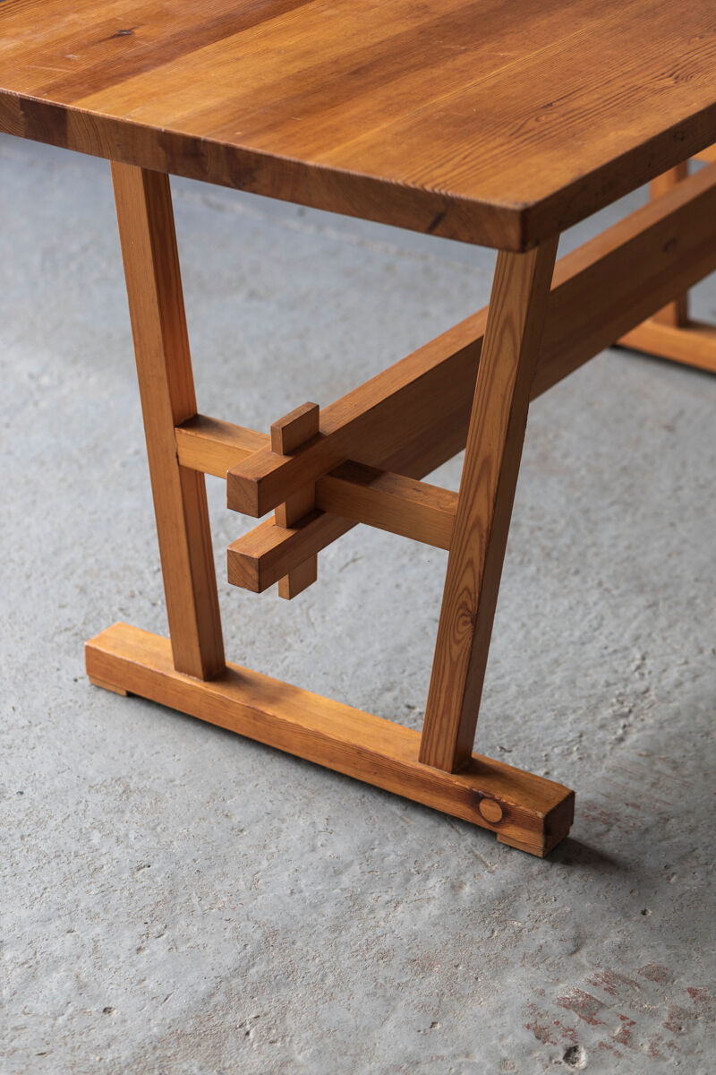 Dining set of 3 in solid oregon pine