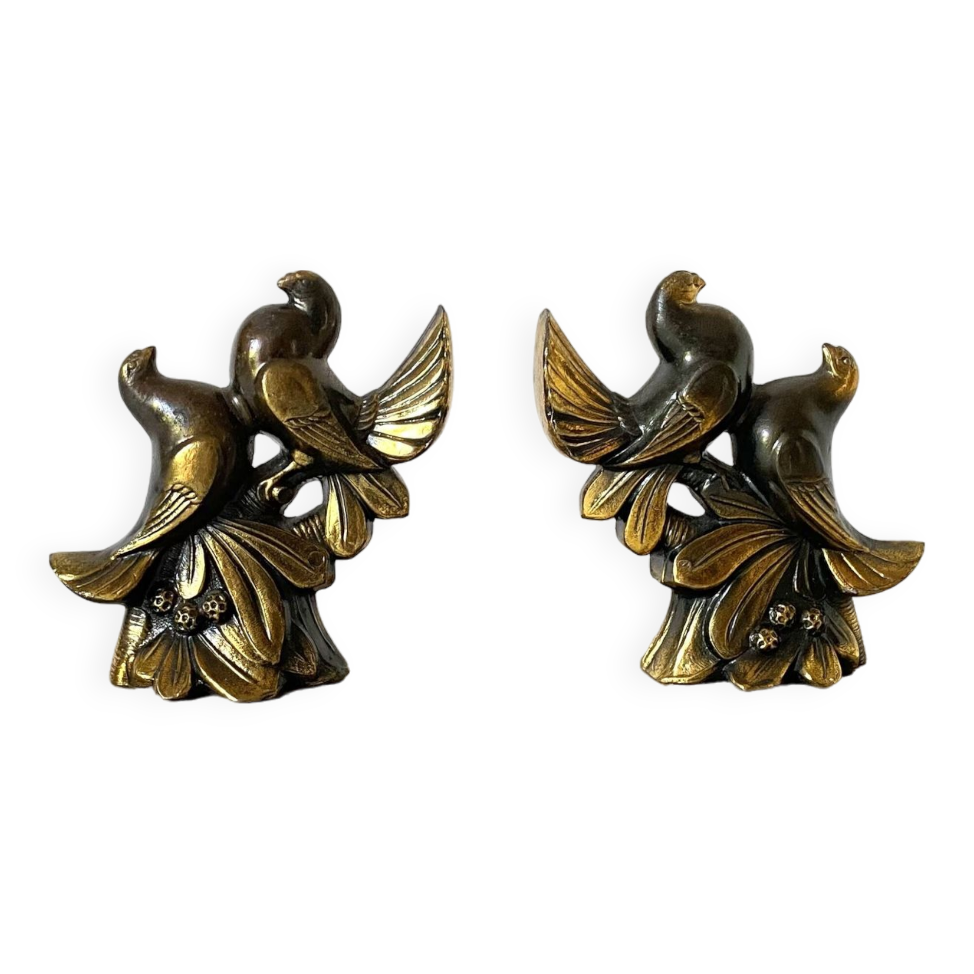 Pair of pigeon bookends