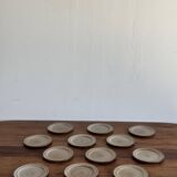 Set of 12 Niderville stoneware dessert plates