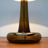 Vintage Danish table lamp model Fleur in glass by Michael Bang for Holmegaard, 1970s.