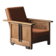 Reclining easy chair, Amsterdamse school, Dutch design, 1930s