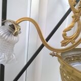 Lustre en laiton et pâte de verre Napoléon III