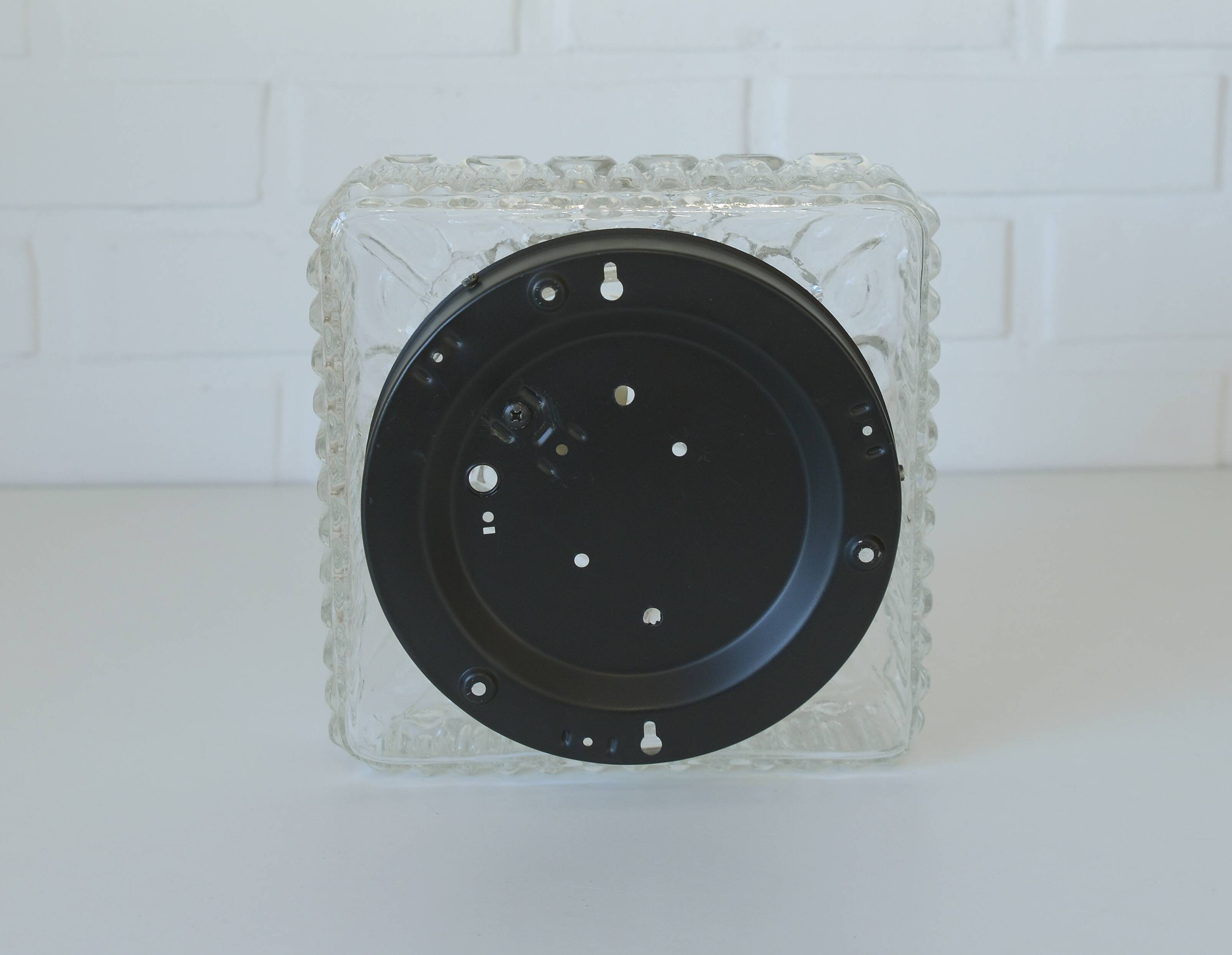 Vintage Wall Sconce / Bubble Glass / Mid Century Flush Mount Ceiling Light