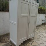 Re-enchanted Art Deco wardrobe in beige.