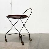 Modern folding teak trolley from the mid-century, Sweden, 1960s
