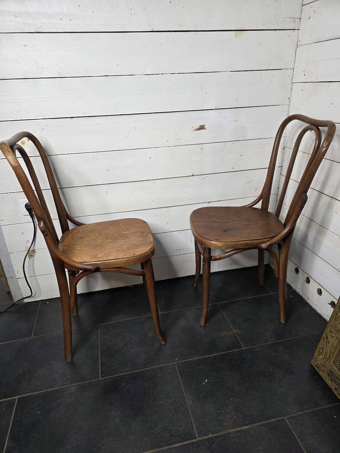 Pair of bentwood bistro chairs