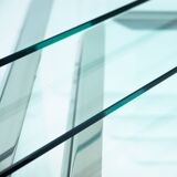 Glass & chrome Nesting Tables by Pierangelo Galotti Radice, Italy, 1970s