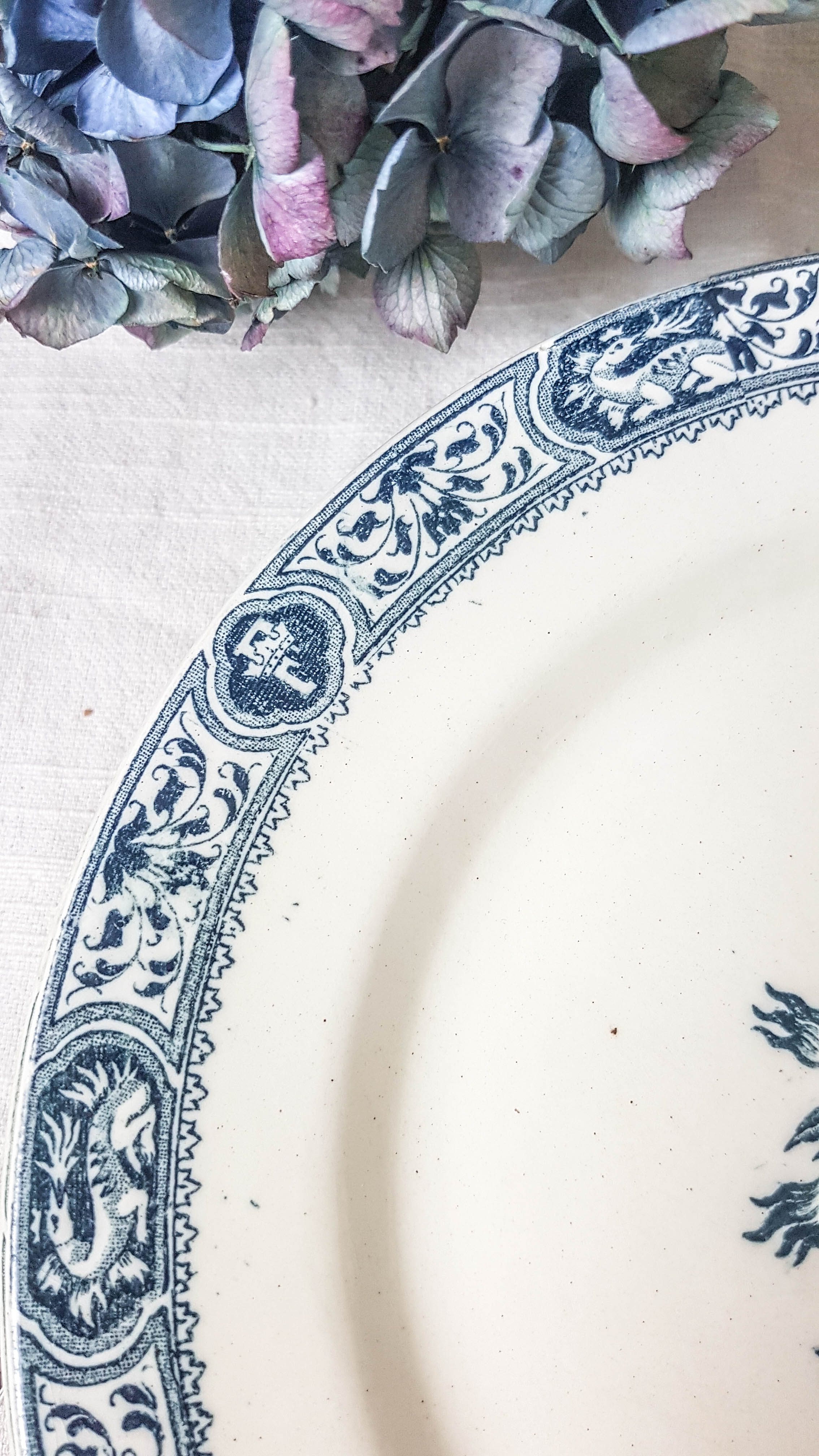 Lot 6 dessert plates François 1st SALINS Iron Earth