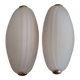 2 vintage Italian design glass wall lights, 80s