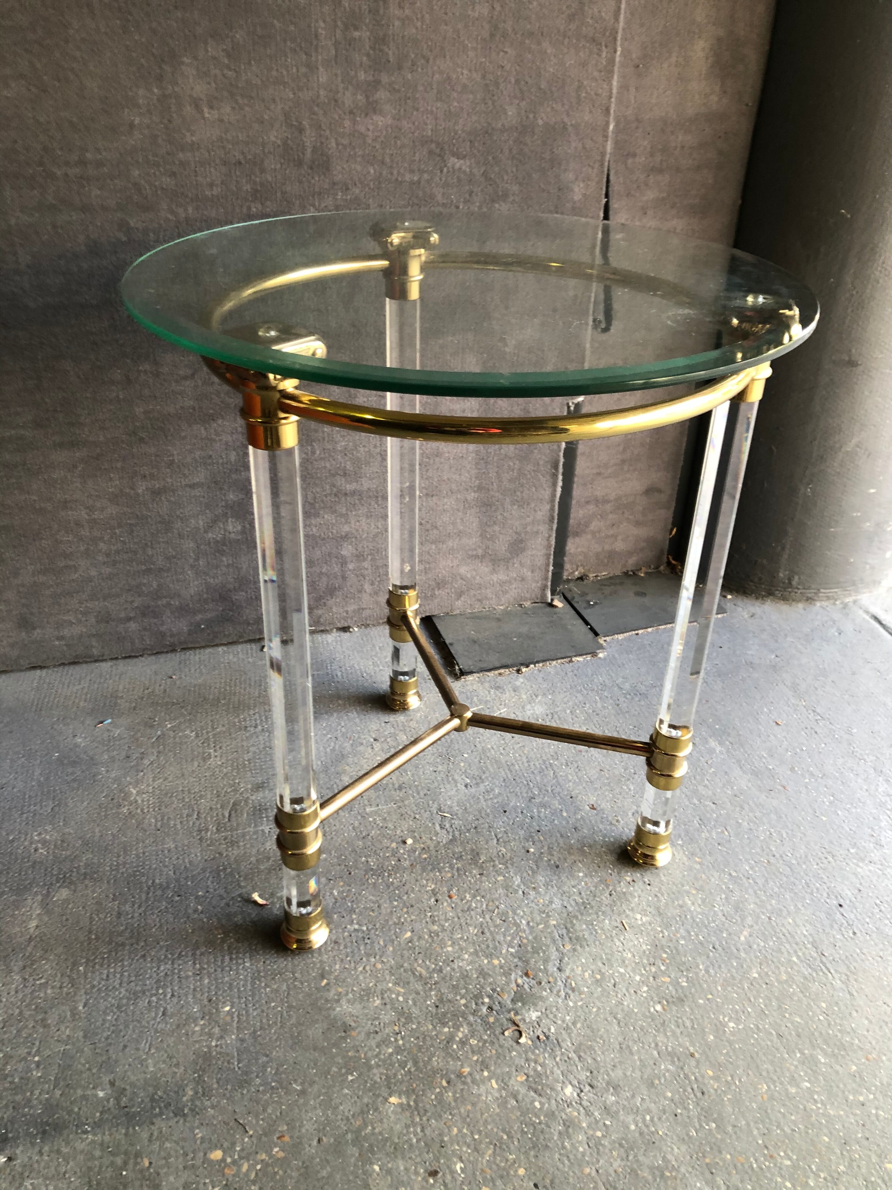Healing plexiglass and bevelled glass Corinthian column beautiful gilding