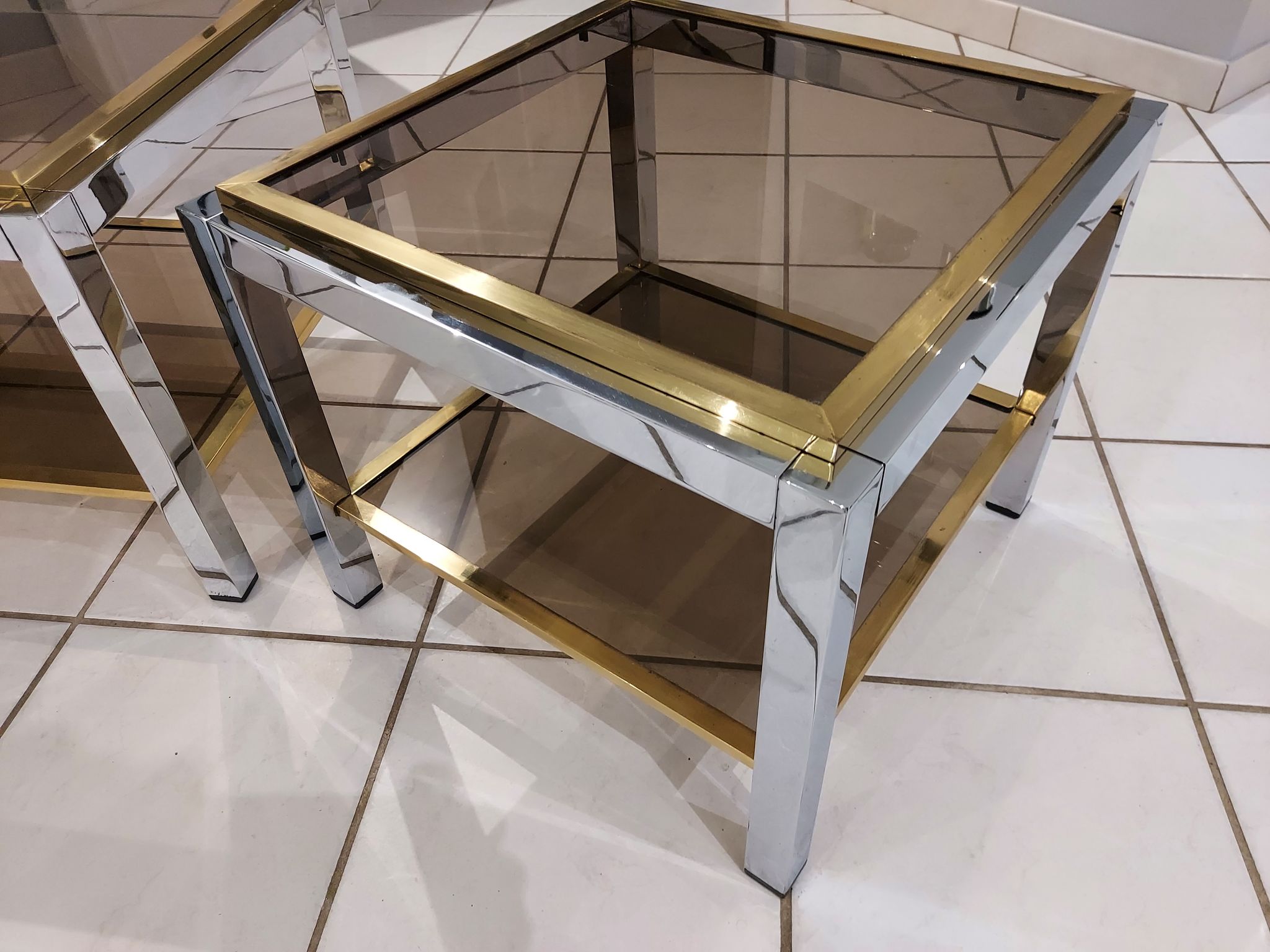 Italia lounge coffee table and vintage sofa tips ITALIA by Willy Rizzo 1970