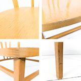 Frankfurt Chair Chaise en bois Salle à manger Cuisine Mid Century Vintage Chaise de cuisine stable R