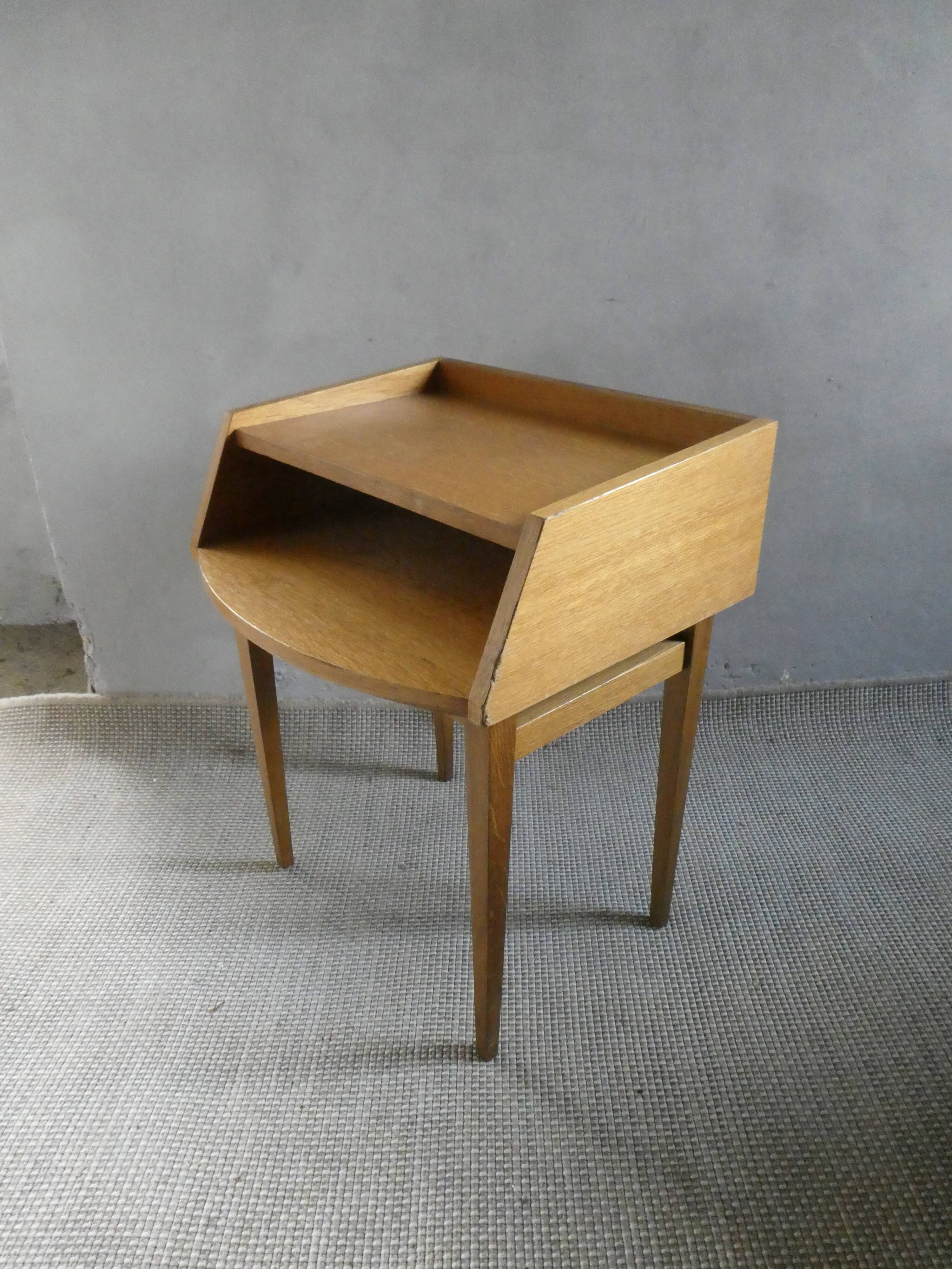 Light wood bedside table from the 1960s.