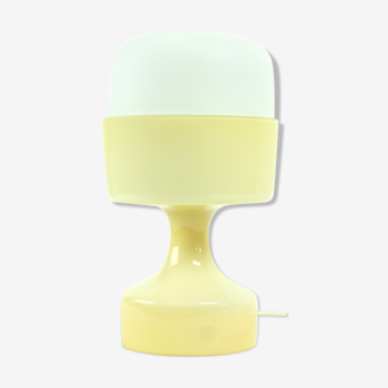 Lampe de table en opaline blanche par Ivan Jakes, 1970s