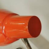 Vintage Orange Gooseneck Desk Lamp: 1970s Industrial Table Light