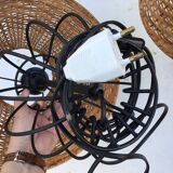 Pair of rattan bedside lampshade