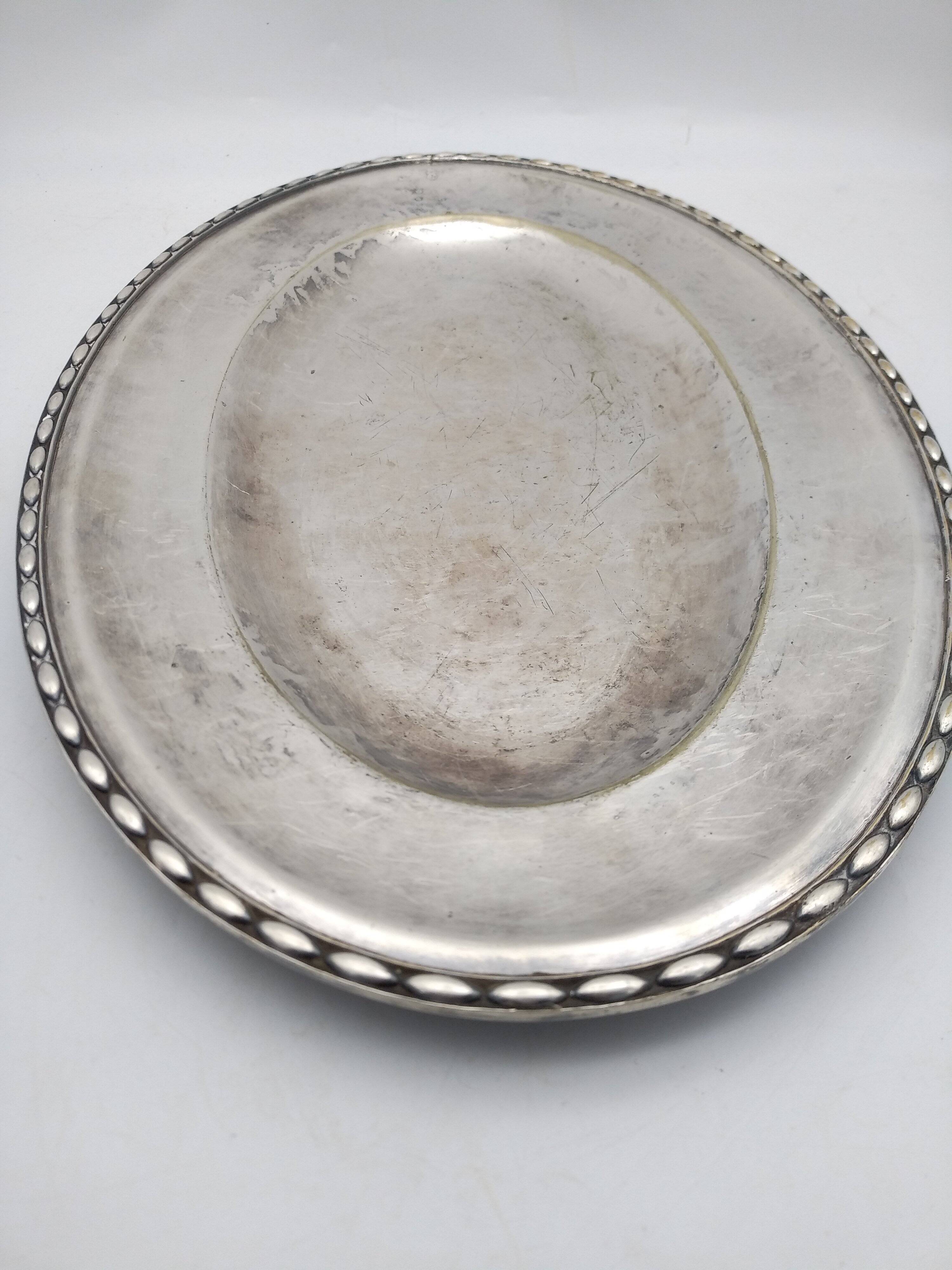Silver metal tray. Art deco. Armand Frénais